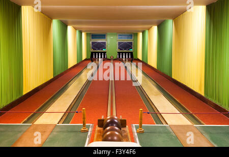 pista da bowling Foto Stock