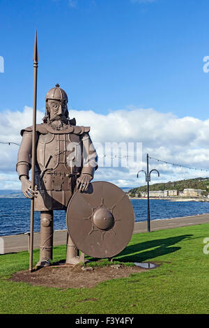 Statua di Magnus il Viking permanente al lungomare in Largs North Ayrshire in Scozia