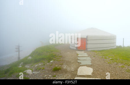 Mongolo yurt in Rochers-de-Naye Foto Stock