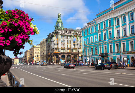 Nevsky prospect a San Pietroburgo, Russia. Foto Stock