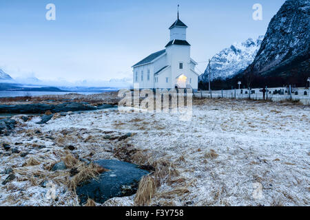 Piccola chiesa in Norvegia Foto Stock