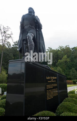 Leif Erikson statua Mariners Museum di Newport News Virginia Foto Stock