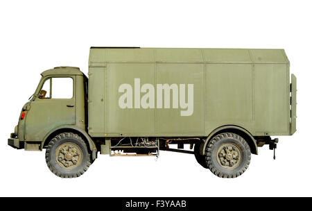 Isolato Vintage army truck Foto Stock