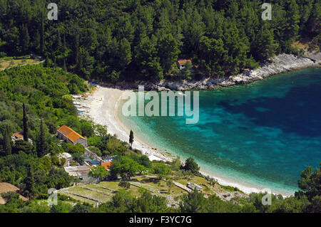 Secret Bay su Korcula Foto Stock