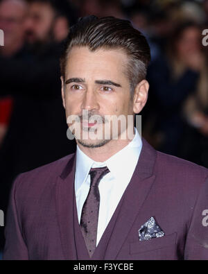 Londra, Regno Unito. 13 ottobre, 2015. Colin Farrell arriva sul tappeto rosso per il London Film Festival lo screening dell'Aragosta su 13/10/2015 in VUE West End di Londra. Credito: Julie Edwards/Alamy Live News Foto Stock