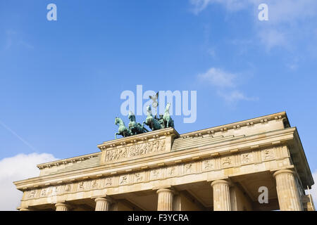 Quadriga sulla Porta di Brandeburgo, Berlino, Germania Foto Stock
