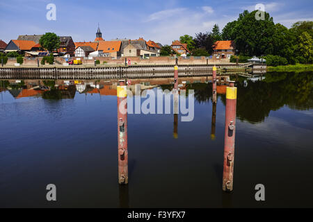 Porto, Schnackenburg, Bassa Sassonia, Germania Foto Stock