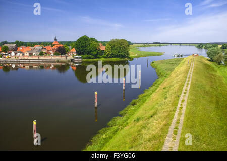 Porto, Schnackenburg, Bassa Sassonia, Germania Foto Stock