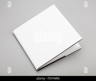 Libro bianco con socchiusa coperchio bianco Foto Stock