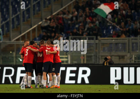 Roma, Italia , Olimpyc Stadium 13 ottobre 2015. Calcio: Qualifica Europea Francia 2016 : Gruppo h, Italia vs Norvegia Italia a vincere il match, punteggio Tettey (NOR) Florenzi (ita) Pellè (ita) (foto: Marco Iacobucci/Alamy live news) Foto Stock