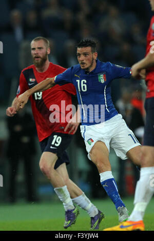 Roma, Italia , Olimpyc Stadium 13 ottobre 2015. Calcio: Qualifica Europea Francia 2016 : Gruppo h, Italia vs Norvegia Italia a vincere il match, punteggio Tettey (NOR) Florenzi (ita) Pellè (ita) (foto: Marco Iacobucci/Alamy live news) Foto Stock