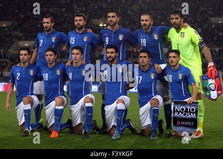 Roma, Italia , Olimpyc Stadium 13 ottobre 2015. Calcio: Qualifica Europea Francia 2016 : Gruppo h, Italia vs Norvegia Italia a vincere il match, punteggio Tettey (NOR) Florenzi (ita) Pellè (ita) (foto: Marco Iacobucci/Alamy live news) Foto Stock