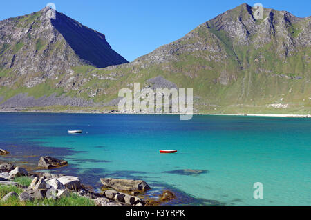 Spiaggia da sogno sulle isole Lofot Foto Stock