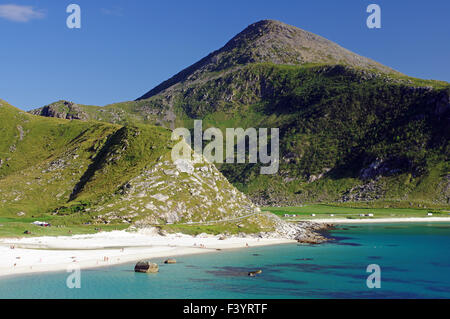 Spiaggia di Haukaland Foto Stock