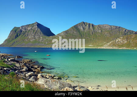 Spiaggia da sogno sulle isole Lofot Foto Stock