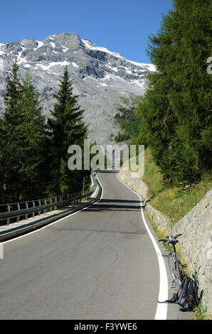 Valico alpino dello Stelvio Foto Stock