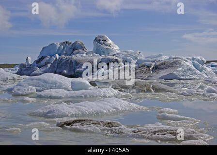 La laguna glaciale Jokulsarlon Foto Stock