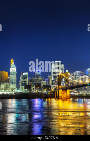 Cincinnati Downtown panoramica Foto Stock