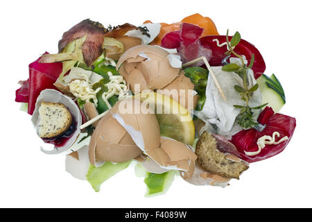 I rifiuti alimentari concetto isolato Foto Stock