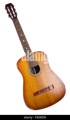 Vecchia chitarra acustica Foto Stock