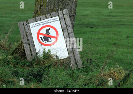 No escrementi di cane, Baviera, Germania Foto Stock