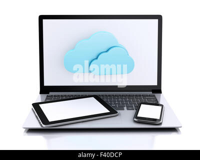 Laptop e tablet. Il cloud computing concept Foto Stock