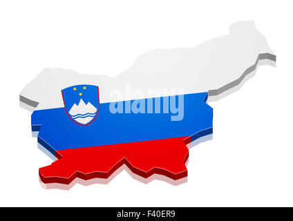 Mappa Slovenia Foto Stock