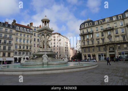 Place des giacobini a Lione, Francia Foto Stock