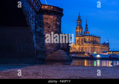 Royal chiesa cattolica Dresden Foto Stock