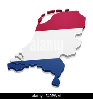 Mappa Paesi Bassi Foto Stock