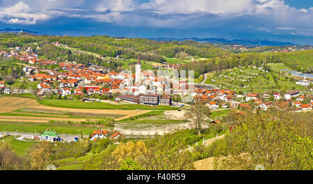 Marija Bistrica santuario panorama dell'antenna Foto Stock