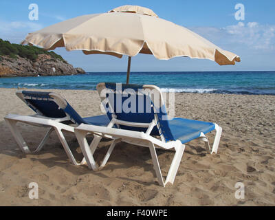 Spiaggia di Cala Nova, Ibiza Foto Stock
