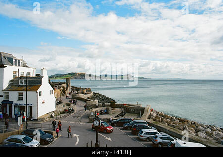 Lyme Regis e Lyme Bay in Dorset UK coast Foto Stock