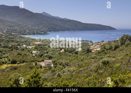 Il paesaggio nei pressi di Procchio, costa Nord, Isola d'Elba Foto Stock