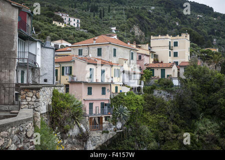 Tellaro, abitazioni tipiche, Liguria, Italia Foto Stock