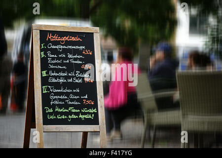 Pranzo prezzo mappa Foto Stock