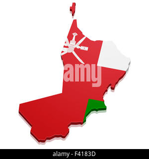Mappa Oman Foto Stock