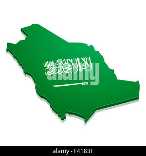 Mappa Arabia Saudita Foto Stock