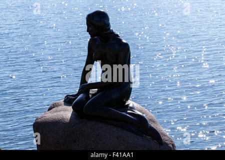 La Sirenetta scultura, Copenhagen, Danimarca, in Europa Foto Stock