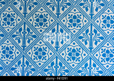 Inghilterra, Ramsgate. Il Grange, house progettata da Augusto Pugin. Lo sfondo blu pattern, stile gotico. Foto Stock