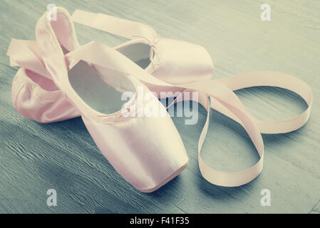 Nuovo balletto rosa pointe shoes Foto Stock