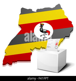 Ballotbox Uganda Foto Stock