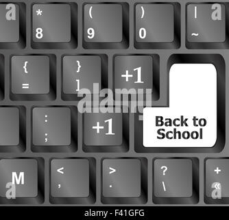 Si torna a scuola, il concetto di istruzione: tastiera del computer Foto Stock