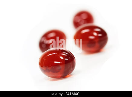 pillole rosse Foto Stock