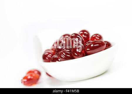 pillole rosse Foto Stock