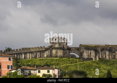 Sarzana, fortezza Fortezza Sarzanello, Liguria Foto Stock