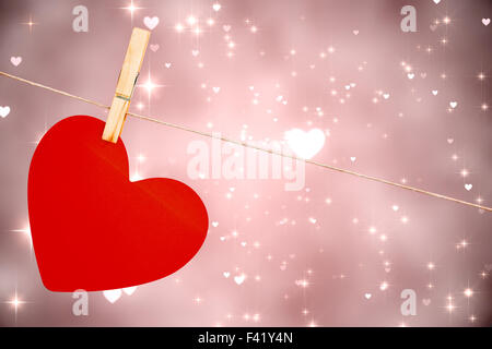 Immagine composita del cuore hanging on line Foto Stock