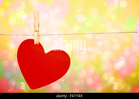 Immagine composita del cuore hanging on line Foto Stock