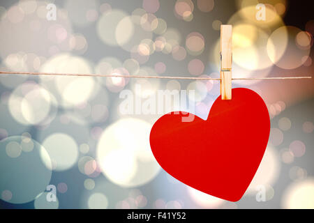 Immagine composita del cuore hanging on line Foto Stock