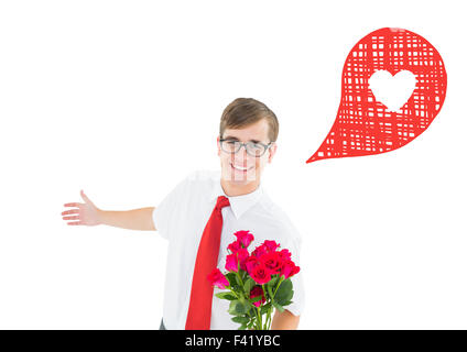 Immagine composita della romantica geeky hipster Foto Stock